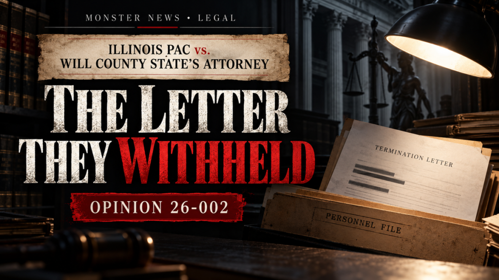 Monster News Legal: Illinois PAC review of Will County State’s Attorney’s Office, opinion 26-002