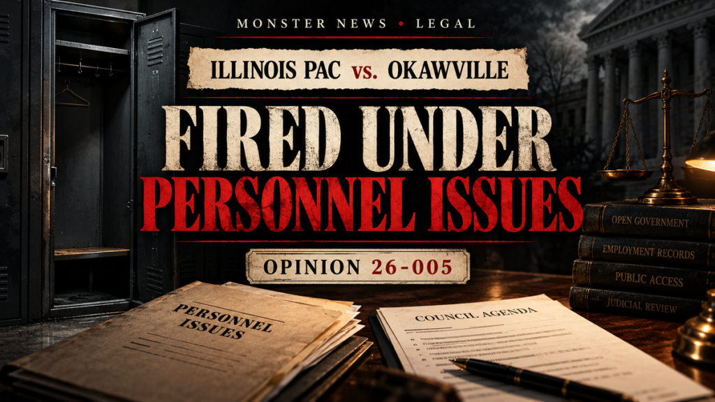 Monster News Legal: Illinois PAC review of Village of Okawville, opinion 26-005