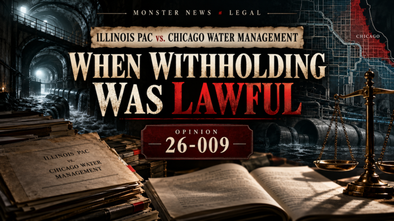 Monster News Legal: Illinois PAC review of Chicago Department of Water Management, opinion 26-009