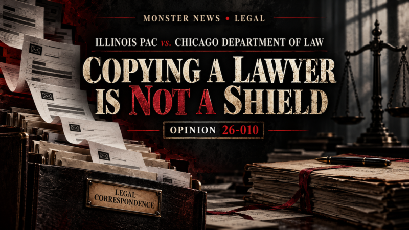 Monster News Legal: Illinois PAC review of Chicago Department of Law, opinion 26-010