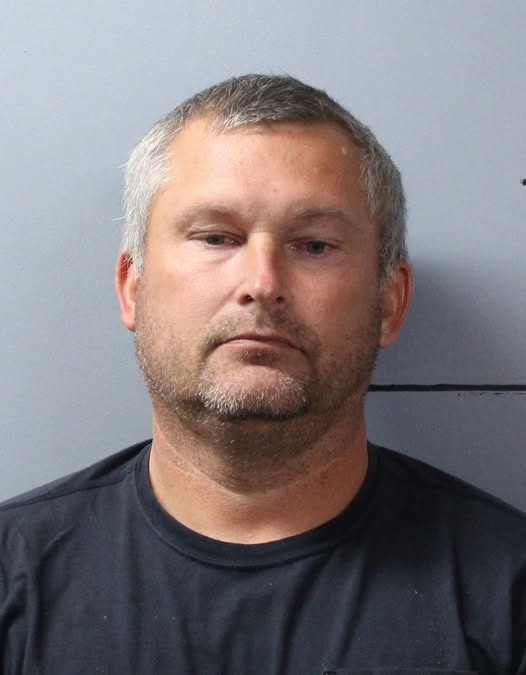 Booking photograph of Steven K. Manning, 45, of Wayne City, Illinois, a Wayne County Board member arrested on Oct. 10, 2026.